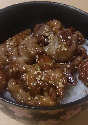 カリカリ豚こまの甘酢丼～夏バテ防止に～-レシピのメイン写真
