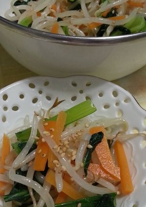ファミコレ一番搾り純正ごま油で激旨ナムル-レシピのメイン写真