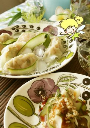 ✿:*･海老と胡瓜の冷やし餃子:*･✿-レシピのメイン写真