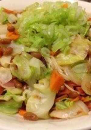 ヘルシーそうめん納豆チャンプルー-レシピのメイン写真