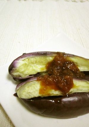 簡単☆レンジ蒸しナスの梅ソース-レシピのメイン写真