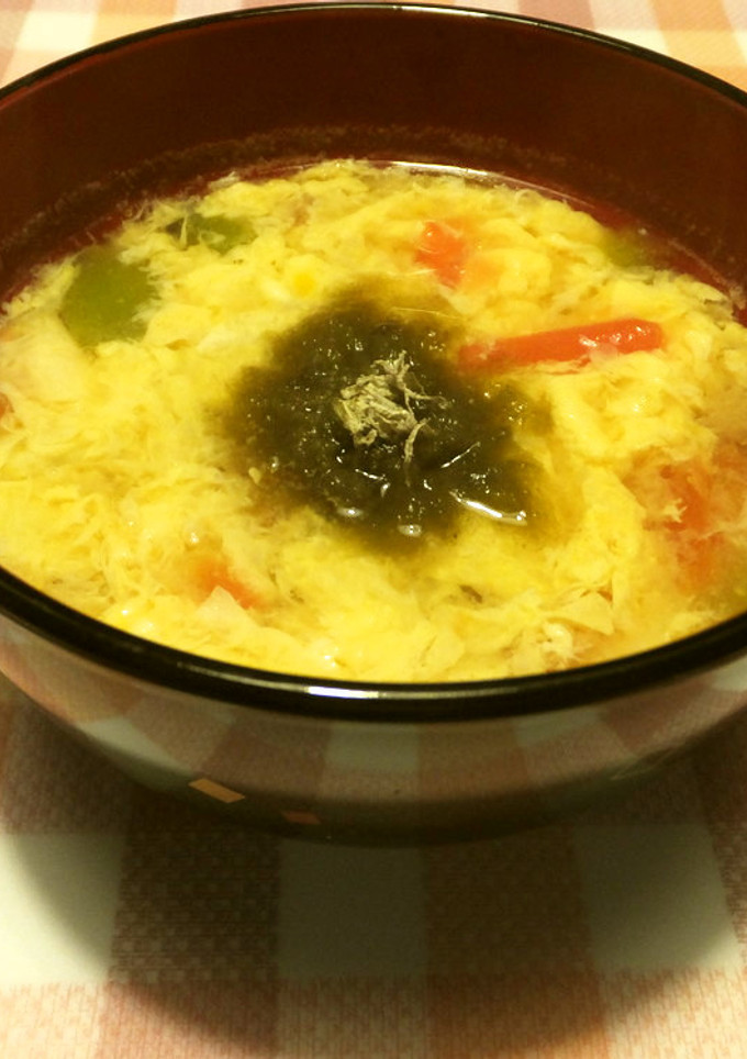 トマトと卵の味噌汁♪-レシピのメイン写真