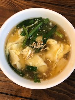 ポカポカ♡中華風ニラ玉とろみスープ-レシピのメイン写真