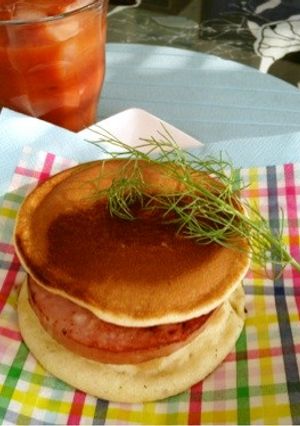 ファミコレで♡ホットケーキバーガー-レシピのメイン写真