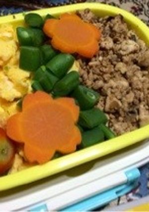肉なし ヘルシーそぼろ弁当♧♣︎♧-レシピのメイン写真