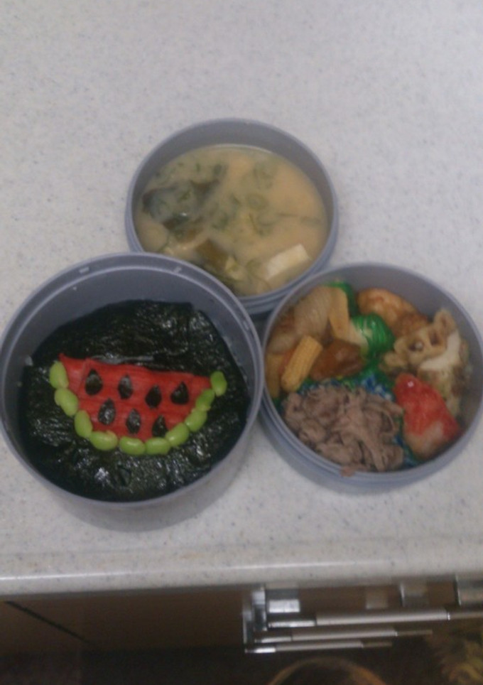 夏はスイカ！のり弁！-レシピのメイン写真
