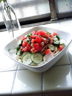 夏にぴったり♡胡麻冷製パスタ-レシピのメイン写真