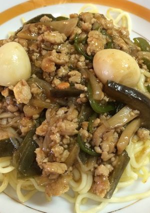 青椒肉絲の素で！あんかけ焼きそば-レシピのメイン写真