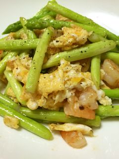 アスパラのエビ玉炒め-レシピのメイン写真