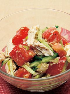 簡単★鶏ささ身と夏野菜の中華和え♪-レシピのメイン写真
