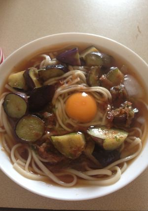 茄子と梅のさっぱりうどん-レシピのメイン写真
