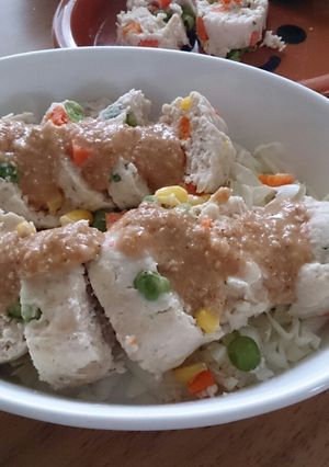 簡単手抜き！レンジで蒸しつくね-レシピのメイン写真