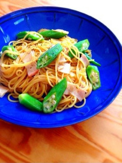 オクラとベーコンのバター醤油パスタ-レシピのメイン写真