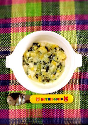 離乳食後期☆チンゲンサイの味噌豆乳煮♡-レシピのメイン写真