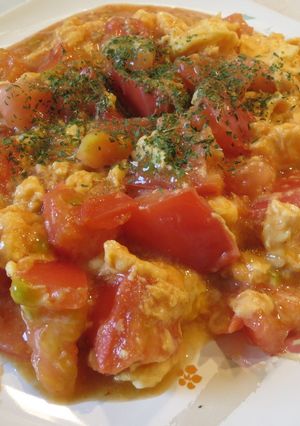 トマトと卵のオイスターソース炒め-レシピのメイン写真