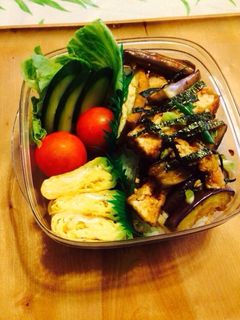 厚揚げと茄子の甘辛丼-レシピのメイン写真