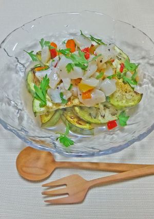 夏はさっぱりトロなすと帆立のカルパッチョ-レシピのメイン写真