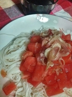 三杯酢で食べるトマトそうめん-レシピのメイン写真