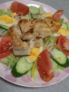 ファミコレ野菜ミックスでチキンサラダ-レシピのメイン写真