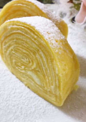 ハチミツとクリームチーズのクレープロール-レシピのメイン写真
