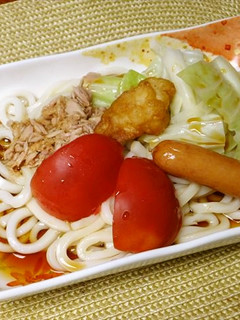冷やしぶっかけサラダうどん-レシピのメイン写真