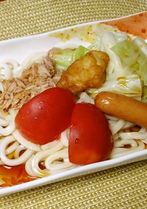 冷やしぶっかけサラダうどん-レシピのメイン写真