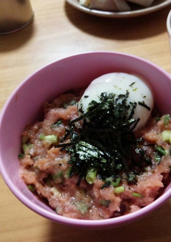 ネギトロと焼き肉のタレで！海鮮ユッケ丼♪-レシピのメイン写真