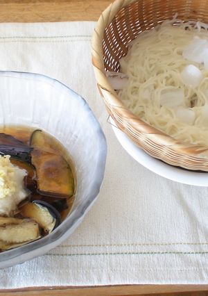 野菜の揚げ浸しそうめん-レシピのメイン写真