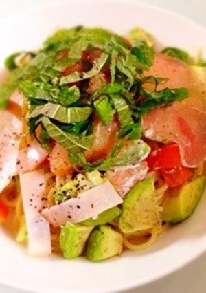 生ハムとアボガドの冷製クリームパスタ☆彡-レシピのメイン写真