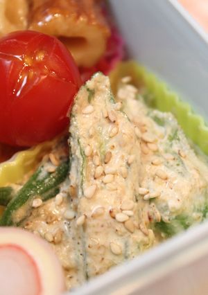 お弁当おかず*オクラのタレマヨ胡麻和え-レシピのメイン写真