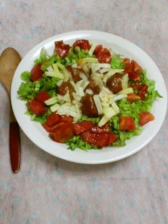 ミートボールで簡単!!タコライス-レシピのメイン写真