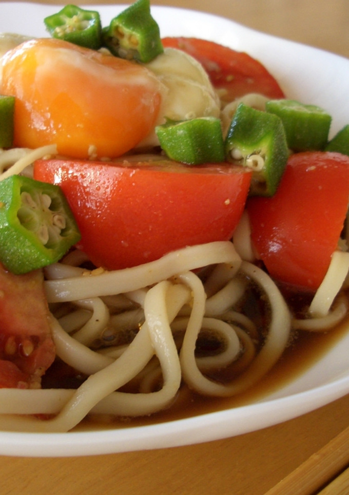 夏は☆トマトとおくらの冷やしうどん☆-レシピのメイン写真