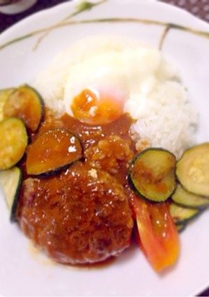 簡単！夏野菜のロコモコ丼-レシピのメイン写真