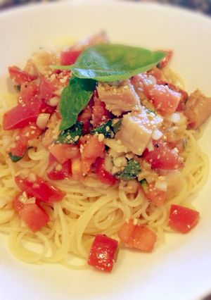 サッパリ美味しい♪ 冷製トマトパスタ-レシピのメイン写真