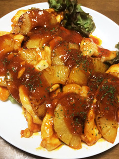 驚きの柔らかさ!鶏ムネ肉でハワイアン風-レシピのメイン写真