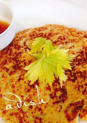 お好み焼き風☆桜海老大根餅！ダイエット-レシピのメイン写真