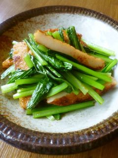 小松菜とさつま揚げの炒め物♪-レシピのメイン写真