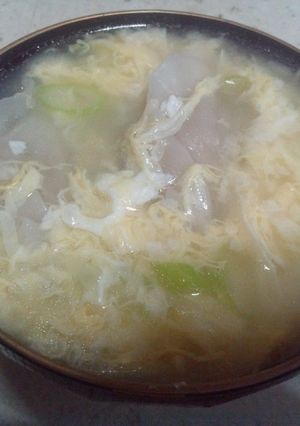 お手軽簡単！餃子入り玉子スープ-レシピのメイン写真