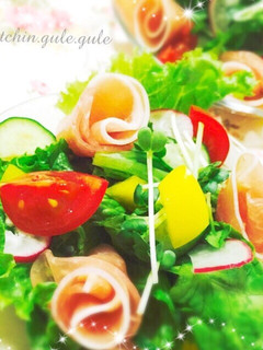 誕生日、父、母の日に簡単生ハムサラダ♥️-レシピのメイン写真