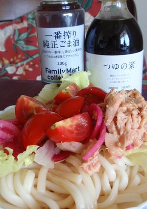 ファミマコレクションでサラダうどん-レシピのメイン写真