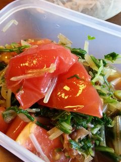 水菜とトマトのおかか和え-レシピのメイン写真