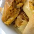 リメイク☆かぼちゃチーズごはん春巻き♡