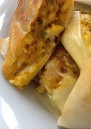 リメイク☆かぼちゃチーズごはん春巻き♡-レシピのメイン写真