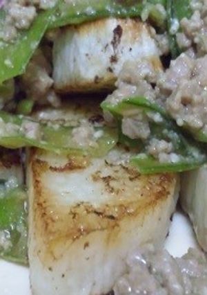 焼き長芋 坦々風 さやえんどう入り-レシピのメイン写真