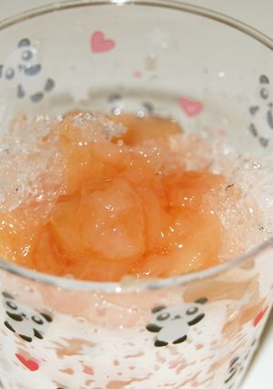 桃でかき氷シロップ風-レシピのメイン写真