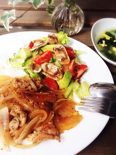 鶏ハラミ&玉ねぎ炒めご飯 10分-レシピのメイン写真