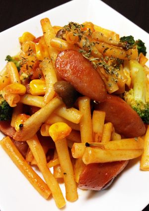 簡単☆即席☆マカロニでナポリタン風-レシピのメイン写真