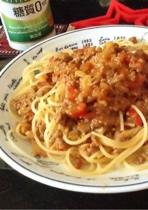 簡単ミニトマトで濃厚ミートソースパスタ-レシピのメイン写真