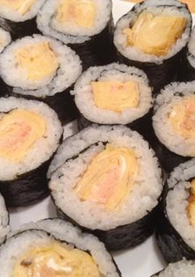 簡単で美味しい！玉子と明太子の海苔巻き-レシピのメイン写真