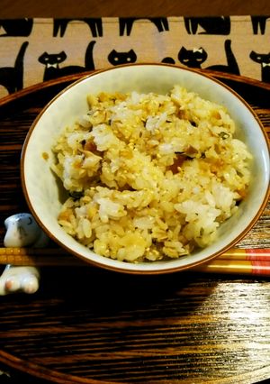 大葉にんにく醤油×サバ缶！混ぜご飯♪-レシピのメイン写真